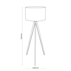 Sklep Kaja Lampa stojąca na drewnianym trójnogu TK 5415 z serii TREVISO NATURE