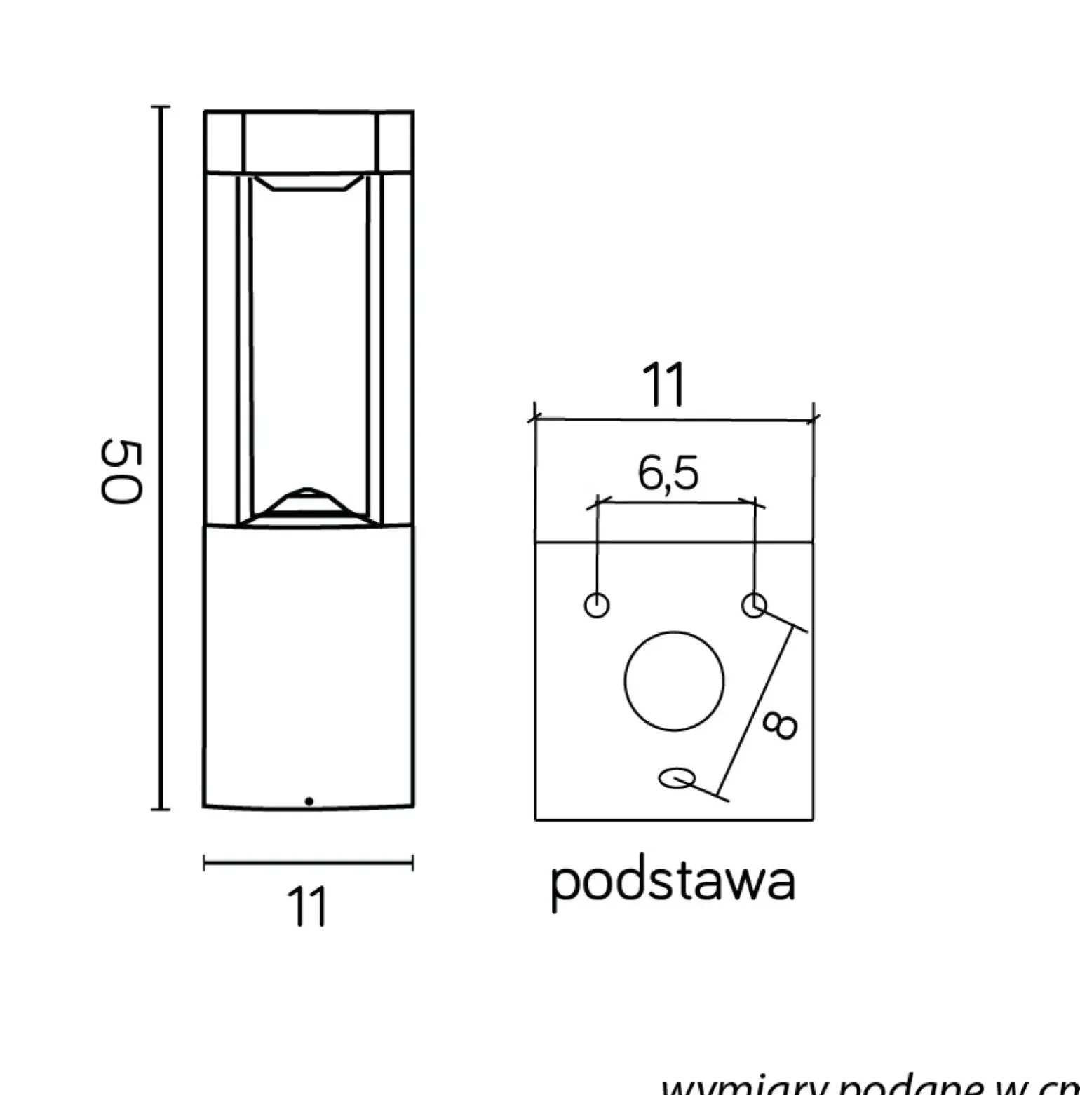 Sklep Kaja Lampa stojąca ogrodowa z trzonkiem GX53 FKW-500 z serii FAN KWADRAT | Kaja Oświe
