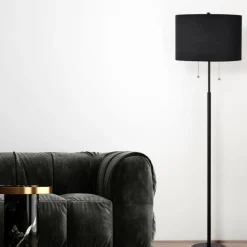 Sklep Kaja Lampa stojąca włączana sznureczkami LP-0304/2F BK FOGO | Kaja