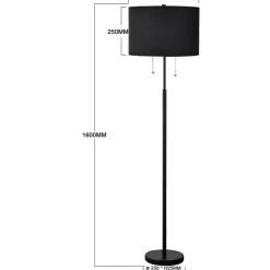 Sklep Kaja Lampa stojąca włączana sznureczkami LP-0304/2F BK FOGO | Kaja
