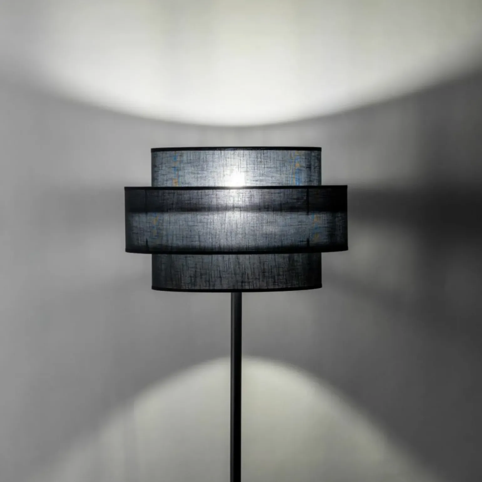 Sklep Kaja Lampa stojąca z podwójnym abażurem TK 5896 CALISTO BLACK | Kaja