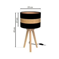 Sklep Kaja Lampa stołowa na trzech nogach, z abażurem MLP6292 z serii TERRA | Kaja Oświetle