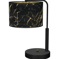 Sklep Kaja Lampa stołowa z abażurem złoto-czarnym MLP7299 z serii SENSO | Kaja Oświetlenie