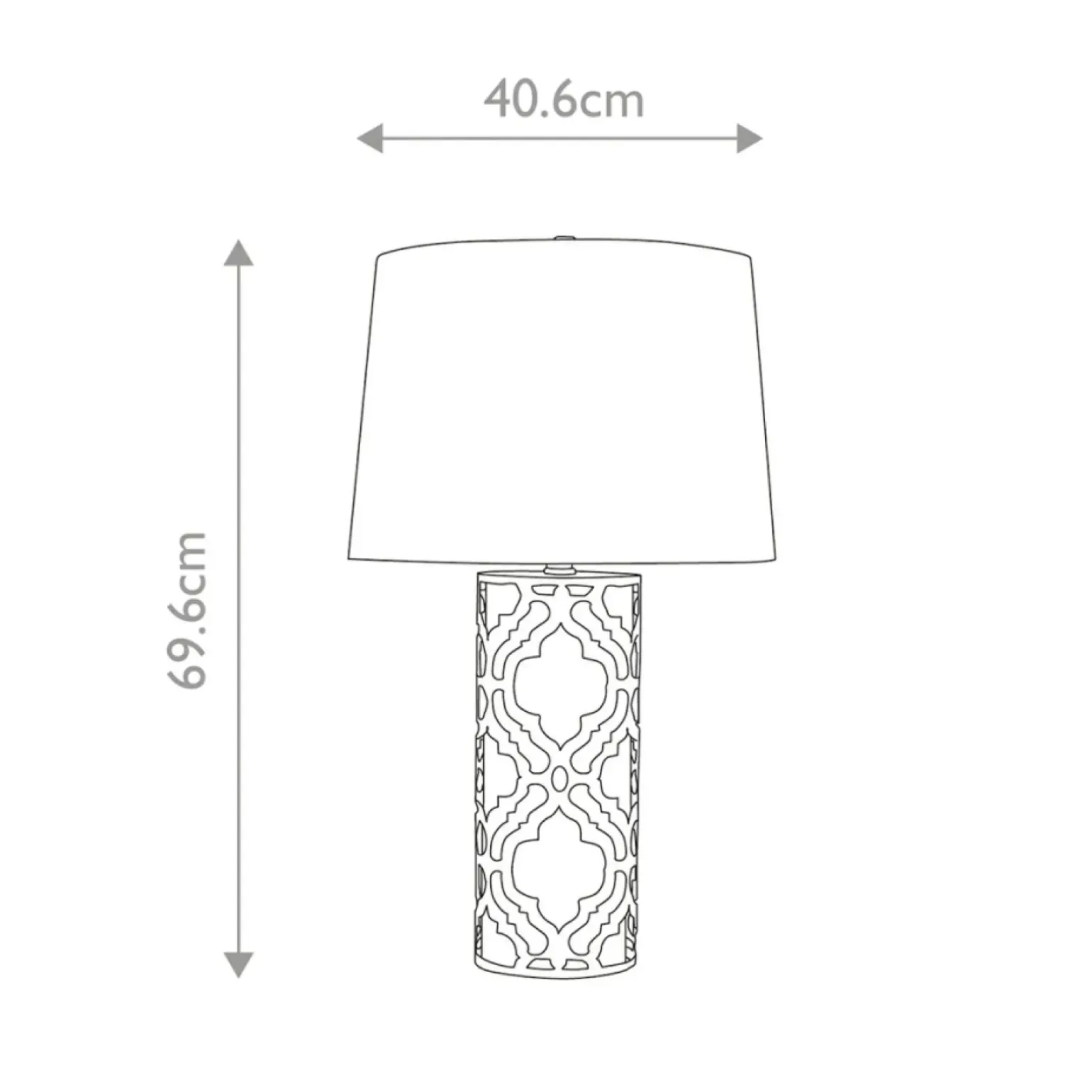 Sklep Kaja Lampa stołowa z białym abażurem GN-ARABELLA-TL-G z serii ARABELLA