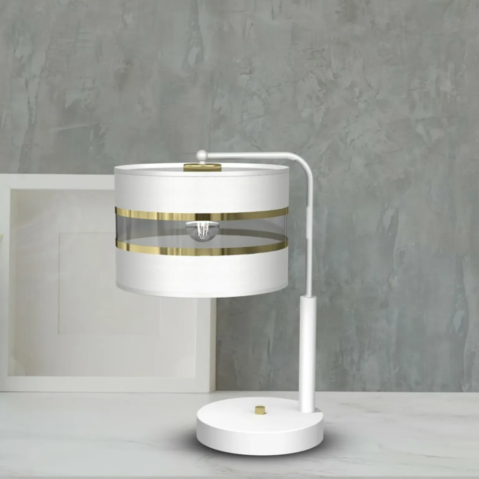 Sklep Kaja Lampa stołowa z m abażurem, do salonu MLP7354 z serii ULTIMO | Kaja Oświetl