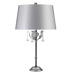 Sklep Kaja Lampa stołowa z kryształkami AML-TL-BLK-SIL z serii AMARILLI