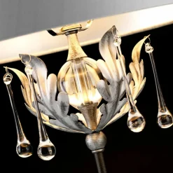 Sklep Kaja Lampa stołowa z kryształkami AML-TL-BLK-SIL z serii AMARILLI