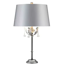 Sklep Kaja Lampa stołowa z kryształkami AML-TL-BLK-SIL z serii AMARILLI