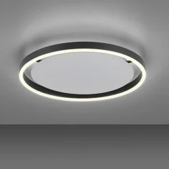 Discount Lampa sufitowa - czarny świecący okrąg 15391-13 z serii RITUS | Kaja Żyrandole Nowoczesne