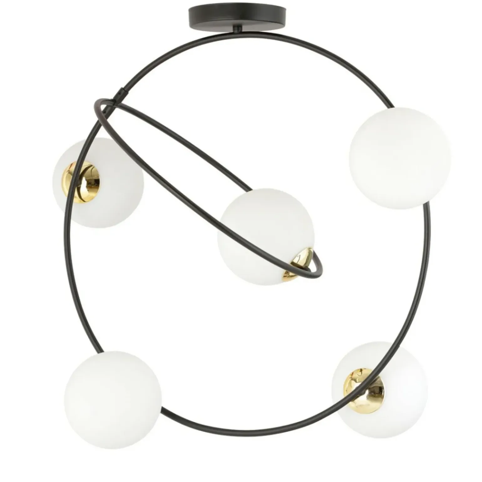 Best Lampa sufitowa - okręgi ze złotymi dekoracjami 1293/5 z serii STARDOM Żyrandole Nowoczesne