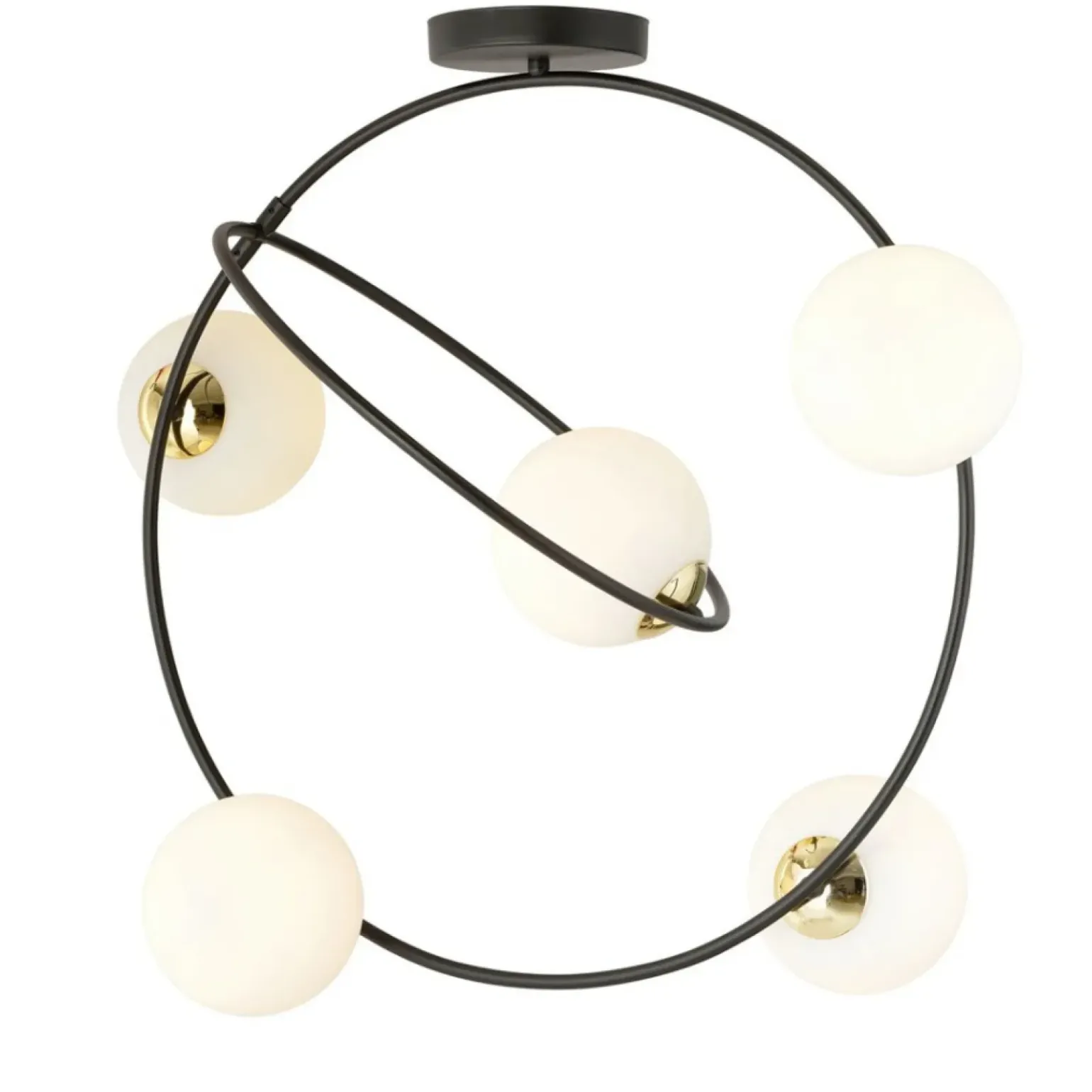 Best Lampa sufitowa - okręgi ze złotymi dekoracjami 1293/5 z serii STARDOM Żyrandole Nowoczesne