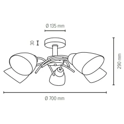 Sklep Kaja Lampa sufitowa 8152574 z serii VILETTA WOOD