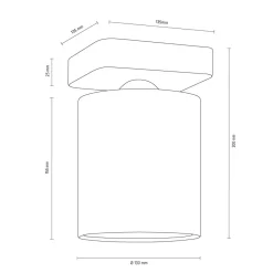 Best Sale Lampa sufitowa boho downlight z abażurem 8512174 JENTA | Kaja Żyrandole Nowoczesne