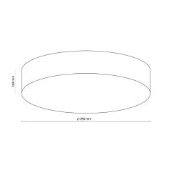 Sklep Kaja Lampa sufitowa ⌀78cm do przytulnej sypialni TK 5638 z serii RONDO