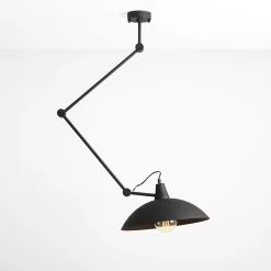 Sklep Kaja Lampa sufitowa czarna kierunkowa 808PL/G1 1-PŁ MELOS | Kaja