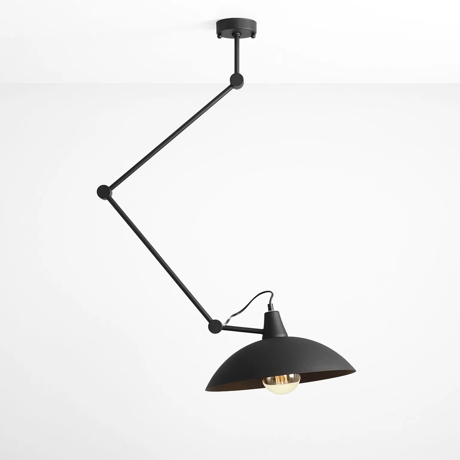 Sklep Kaja Lampa sufitowa czarna kierunkowa 808PL/G1 1-PŁ MELOS | Kaja