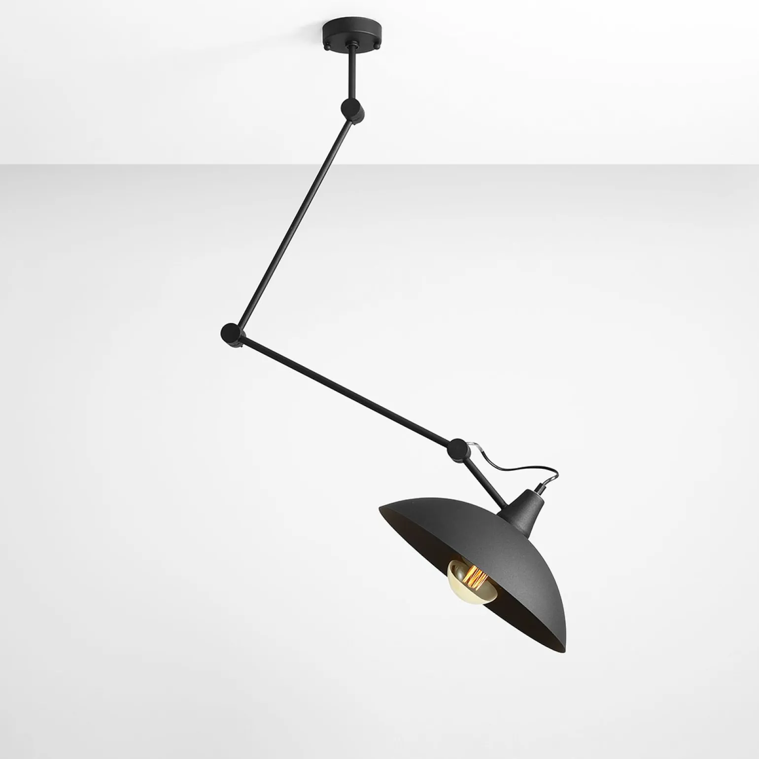 Sklep Kaja Lampa sufitowa czarna kierunkowa 808PL/G1 1-PŁ MELOS | Kaja