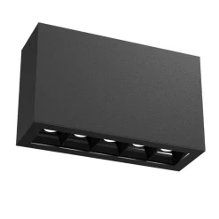 Sklep Kaja Lampa sufitowa, czarny prostokąt 9x15cm LED 3000K ANT 1037 A-GLARE