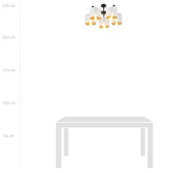 Sklep Kaja Lampa sufitowa do eleganckiego salonu 1145/5 JORDAN | Kaja Oświetlenie