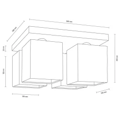 Sklep Kaja Lampa sufitowa do salonu w stylu rustykalnym 2284474 INGER | Kaja