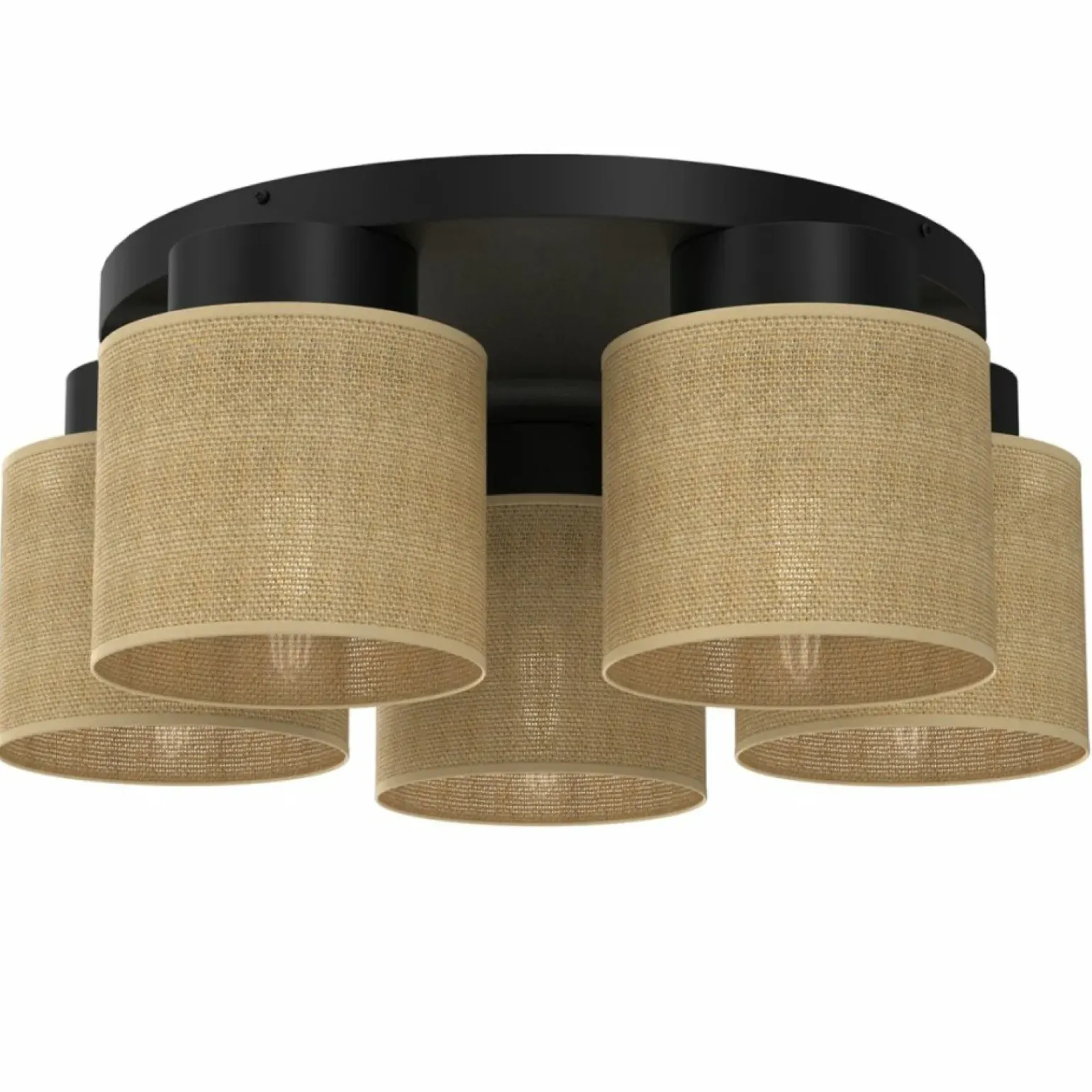 Best Lampa sufitowa do salonu w stylu rustykalnym LX 5210 JUTE | Kaja Żyrandole Nowoczesne