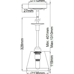 Discount Lampa sufitowa do stylowego wnętrza BATH-AGATHA1P-PC z serii AGATHA Żyrandole Nowoczesne