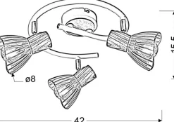 Sklep Kaja Lampa sufitowa do sypialni w stylu eco 98-61652 CHILE | Kaja