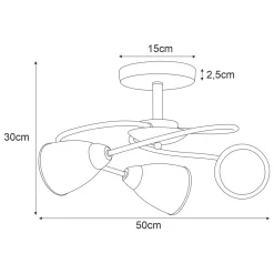 Sklep Kaja Lampa sufitowa do sypialni K-JSL-6059/3 AB PLATO | Kaja Oświetlenie