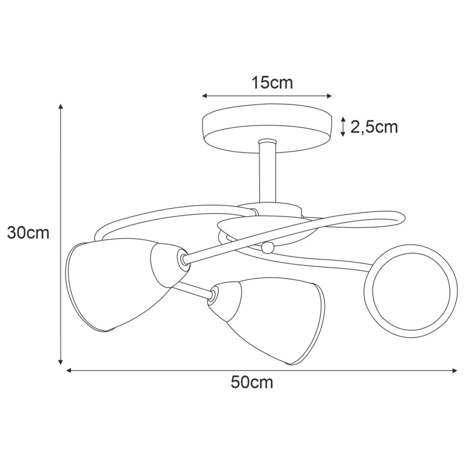 Sklep Kaja Lampa sufitowa do sypialni K-JSL-6059/3 AB PLATO | Kaja Oświetlenie