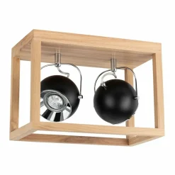 Cheap Lampa sufitowa drewniana skrzynka z reflektorami 5224274 ROY | Kaja Żyrandole Nowoczesne