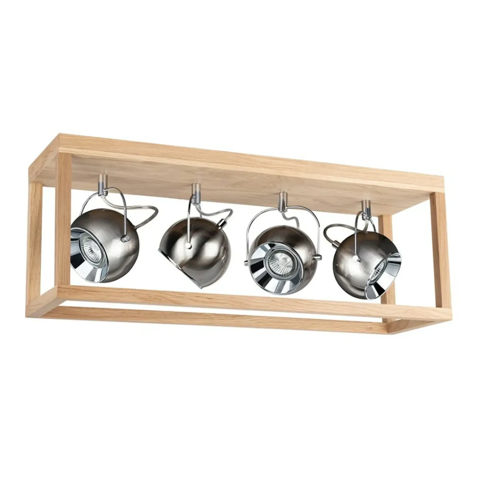 Online Lampa sufitowa drewniana skrzynka z reflektorami 5227474L ROY | Kaja Żyrandole Nowoczesne