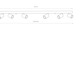 Best Lampa sufitowa długa listwa z reflektorami 6607 EYE | Kaja Oświetlenie Żyrandole Nowoczesne