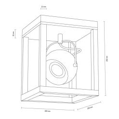 Sale Lampa sufitowa geometryczny box z reflektorem 5222174 ROY | Kaja Żyrandole Nowoczesne