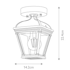 Sklep Kaja Lampa sufitowa, idealna do altany BAYVIEW-PORCH-BK z serii BAYVIEW