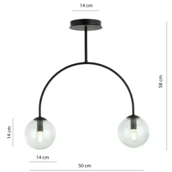 Cheap Lampa sufitowa, konstrukcja w kształcie półokręgu 1286/2 z serii ARCHI Żyrandole Nowoczesne