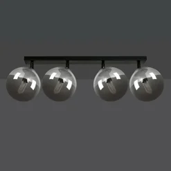 Shop Lampa sufitowa listwa z grafitowymi kloszami 777/4 | Kaja Oświetlenie Żyrandole Nowoczesne