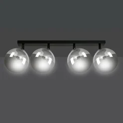 Shop Lampa sufitowa listwa z grafitowymi kloszami 777/4 | Kaja Oświetlenie Żyrandole Nowoczesne