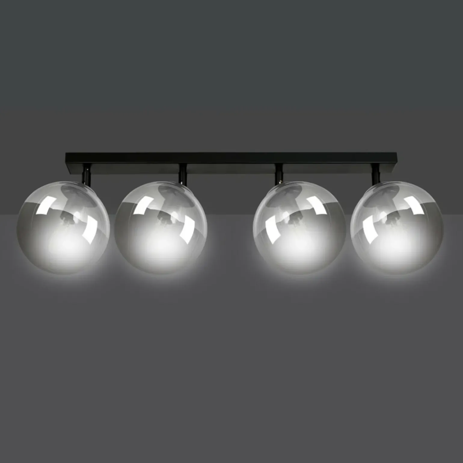 Shop Lampa sufitowa listwa z grafitowymi kloszami 777/4 | Kaja Oświetlenie Żyrandole Nowoczesne