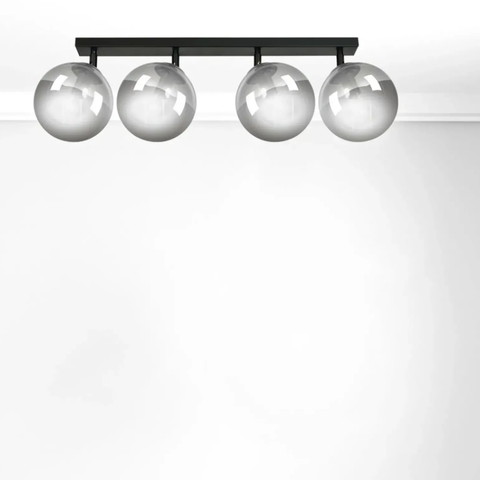 Shop Lampa sufitowa listwa z grafitowymi kloszami 777/4 | Kaja Oświetlenie Żyrandole Nowoczesne