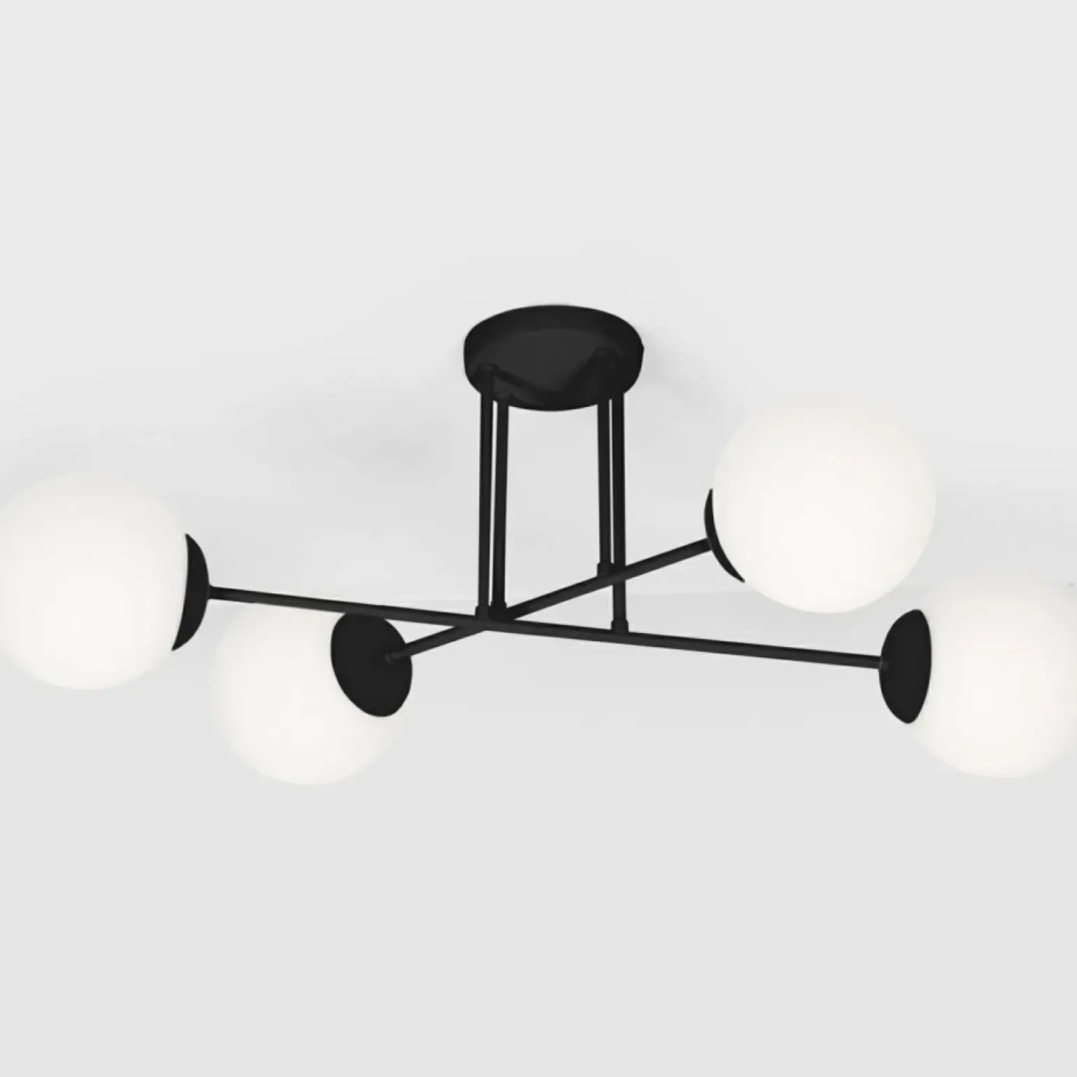 Store Lampa sufitowa na cztery mleczne klosze K-4924 | Kaja Oświetlenie Żyrandole Nowoczesne