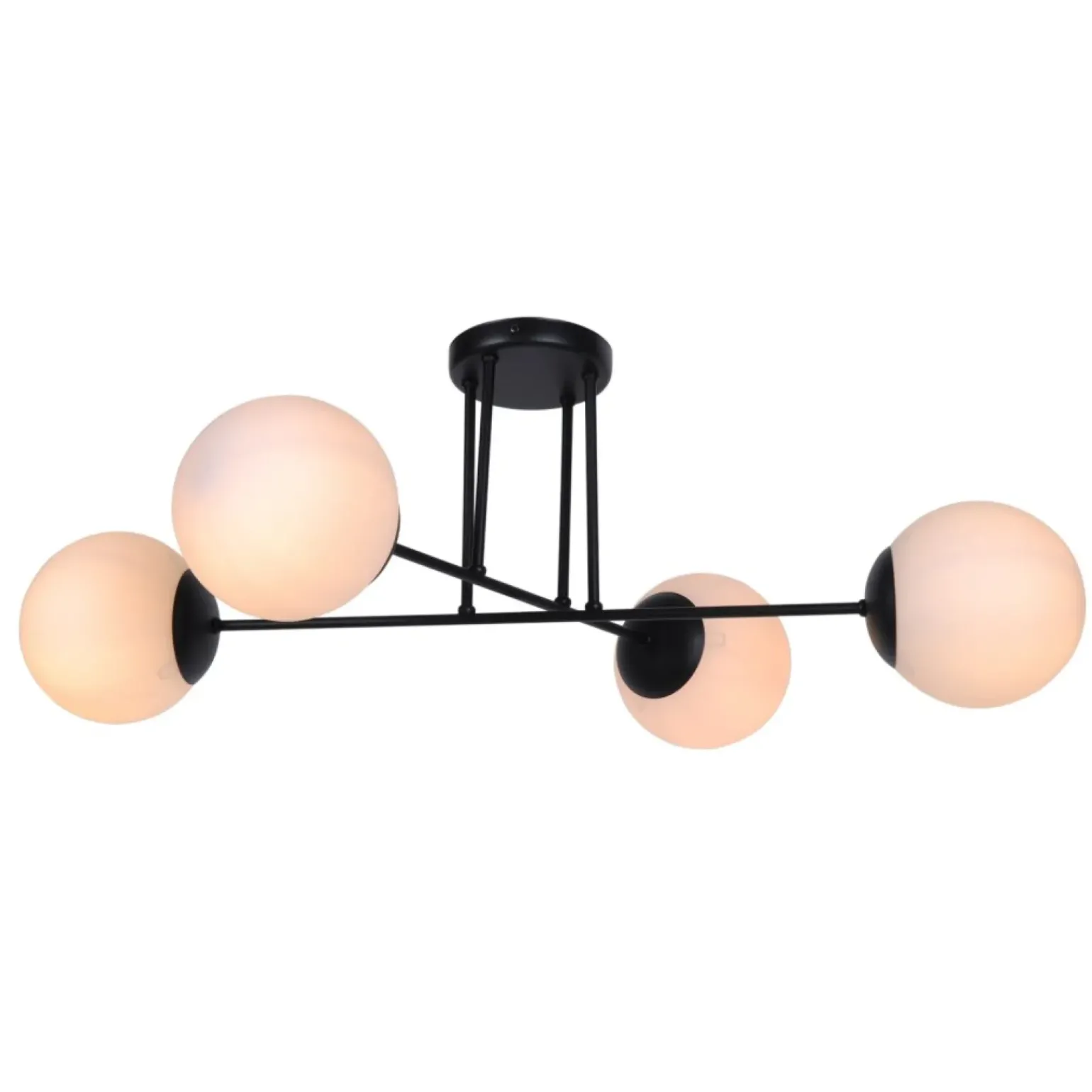 Store Lampa sufitowa na cztery mleczne klosze K-4924 | Kaja Oświetlenie Żyrandole Nowoczesne
