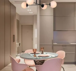 Store Lampa sufitowa na cztery mleczne klosze K-4924 | Kaja Oświetlenie Żyrandole Nowoczesne