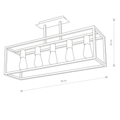 Cheap Lampa sufitowa na pięć źródeł światła 9047 | Kaja Oświetlenie Żyrandole Nowoczesne