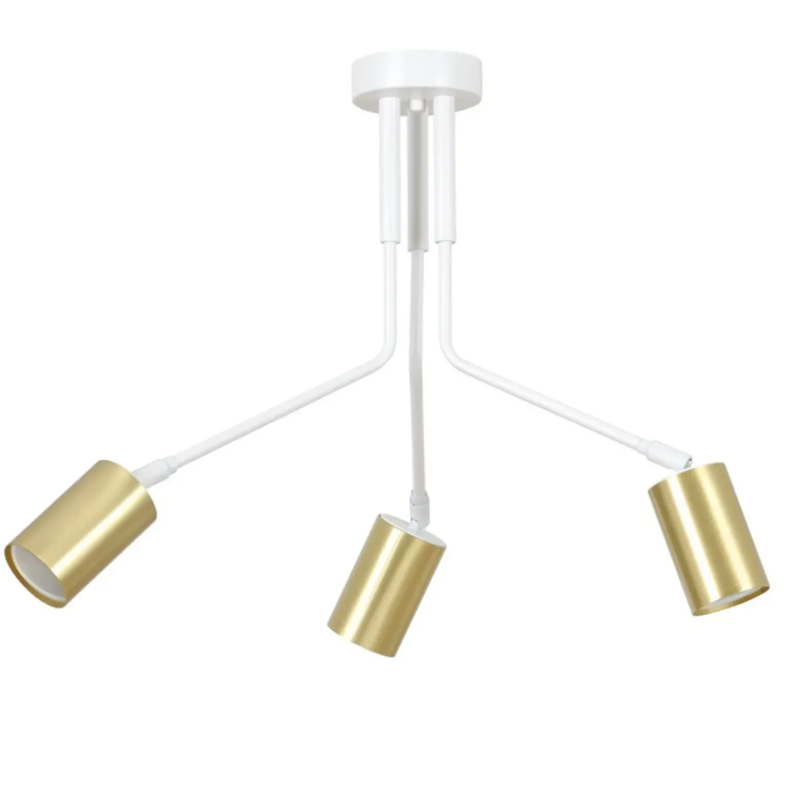 Best Sale Lampa sufitowa na trzy żarówki w złotych tubach 656/3 | Kaja Żyrandole Nowoczesne