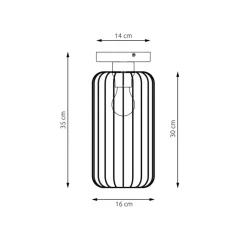 Cheap Lampa sufitowa, nowoczesny, druciany plafon 1367/1 z serii BARN Żyrandole Nowoczesne