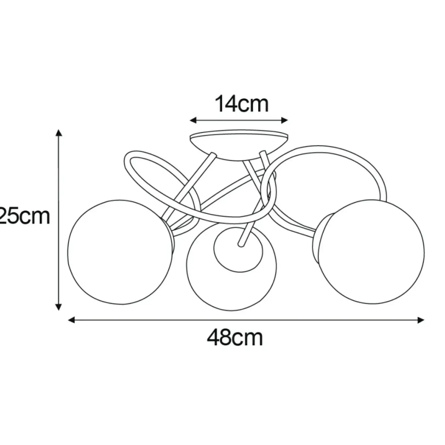 Fashion Lampa sufitowa o ciekawym kształcie K-5126 z serii FLORO | Kaja Żyrandole Nowoczesne