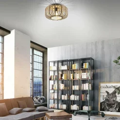 Cheap Lampa sufitowa o drewnianej konstrukcji 11412-79 z serii RACOON | Kaja Żyrandole Nowoczesne