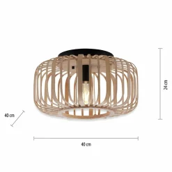 Cheap Lampa sufitowa o drewnianej konstrukcji 11412-79 z serii RACOON | Kaja Żyrandole Nowoczesne
