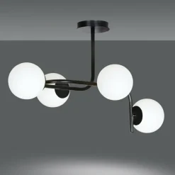 Best Sale Lampa sufitowa o obłym kształcie, białe klosze 1030/4A KALF | Kaja Żyrandole Nowoczesne