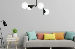 Best Sale Lampa sufitowa o obłym kształcie, białe klosze 1030/4A KALF | Kaja Żyrandole Nowoczesne